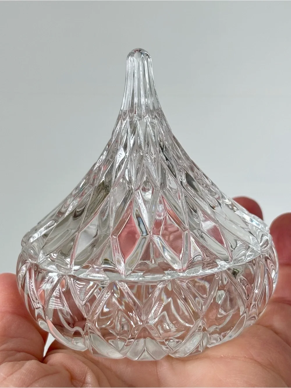 Vintage Hershey's Kiss Crystal Keepsake Trinket Dish Ring Holder